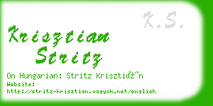 krisztian stritz business card